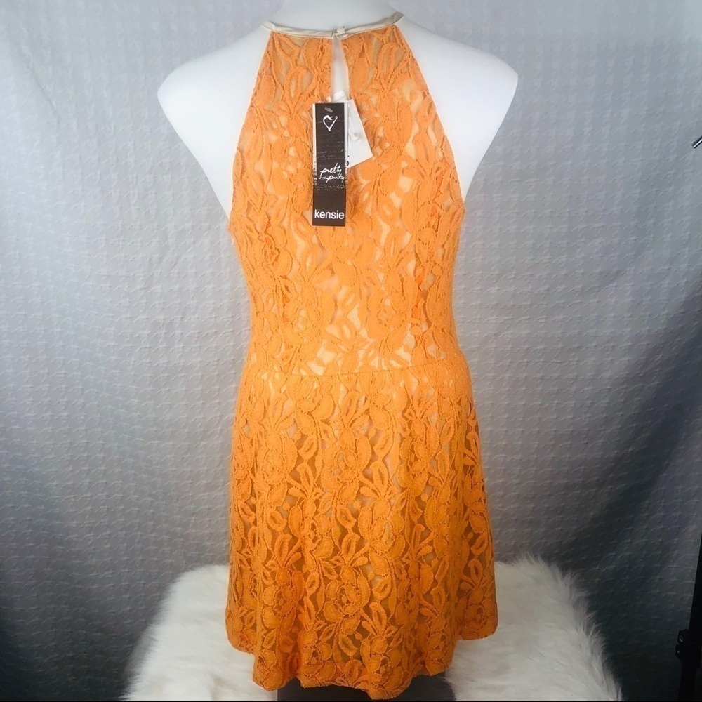 Kensie Halter Dress Layered Lace Mini - Picture 4 of 6
